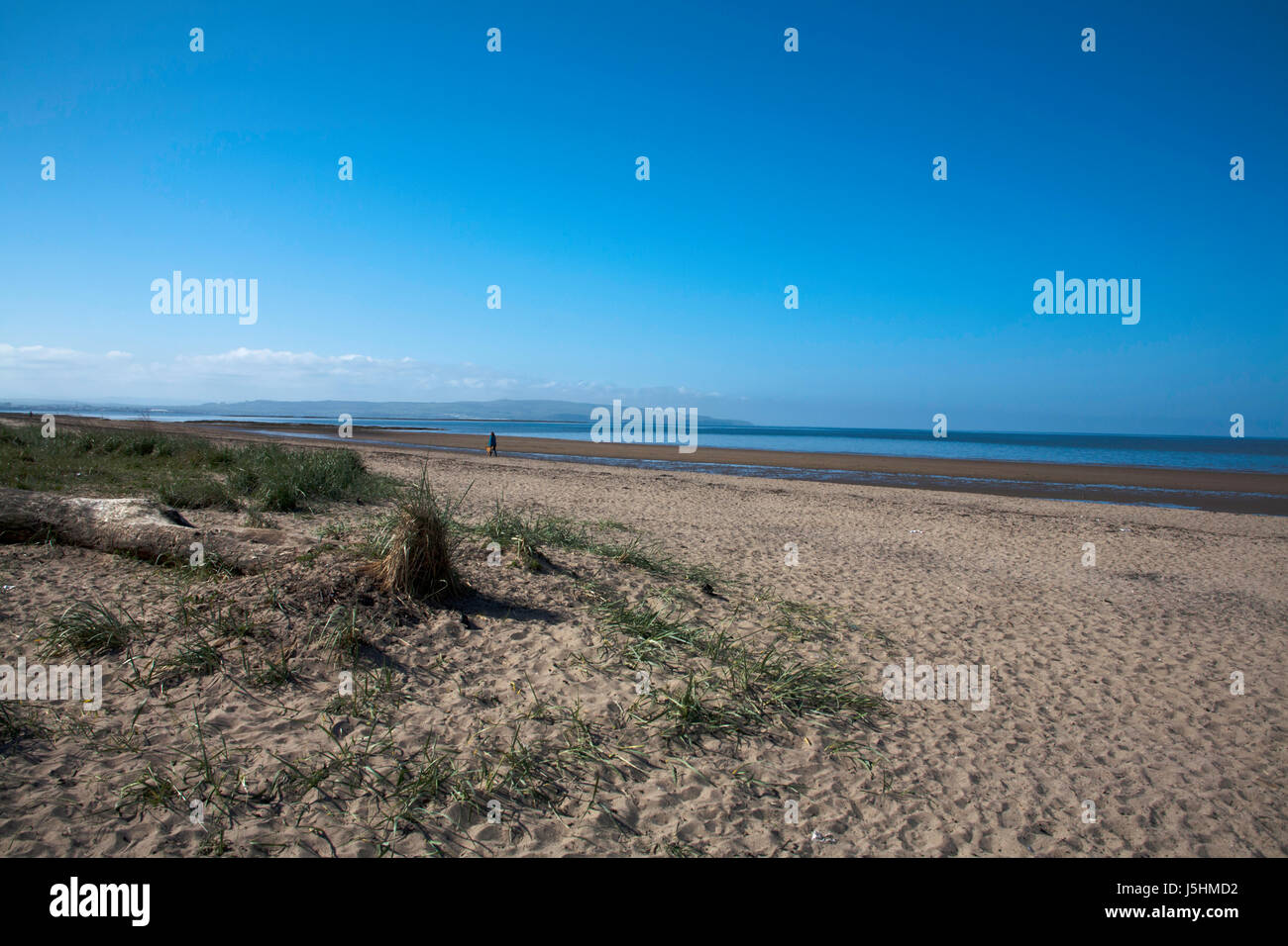 The beach at Troon Ayrshire Scotland on a quiet sunny  spring morning Stock Photo