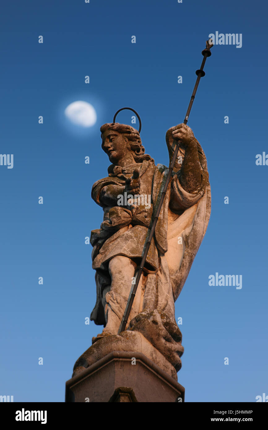 monument statue moon spain sculptor andalusia patron cordoba triunfos de san Stock Photo