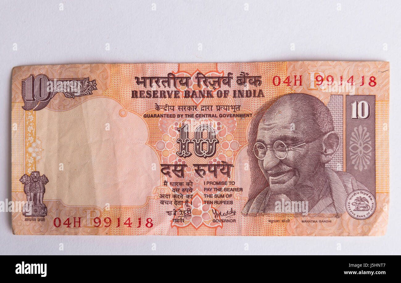 ten indian Rupees Stock Photo
