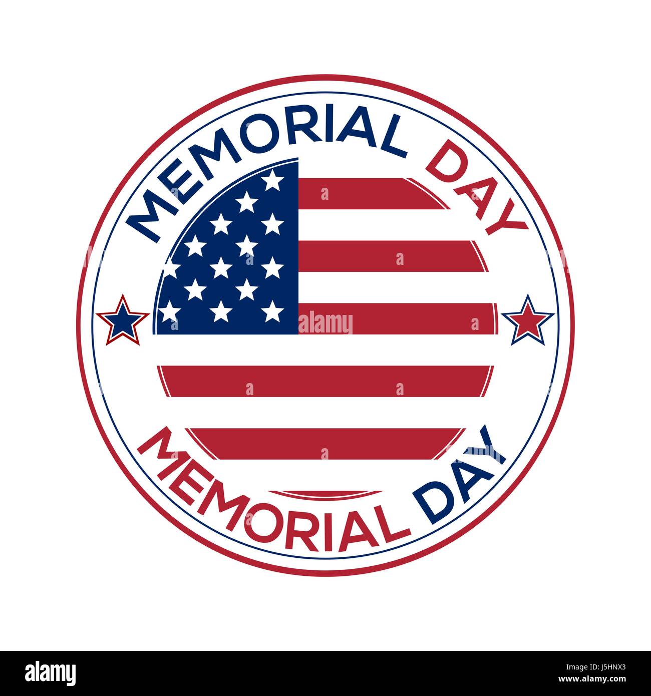 Round Banner For Memorial Day Stock Vector Art Illustration