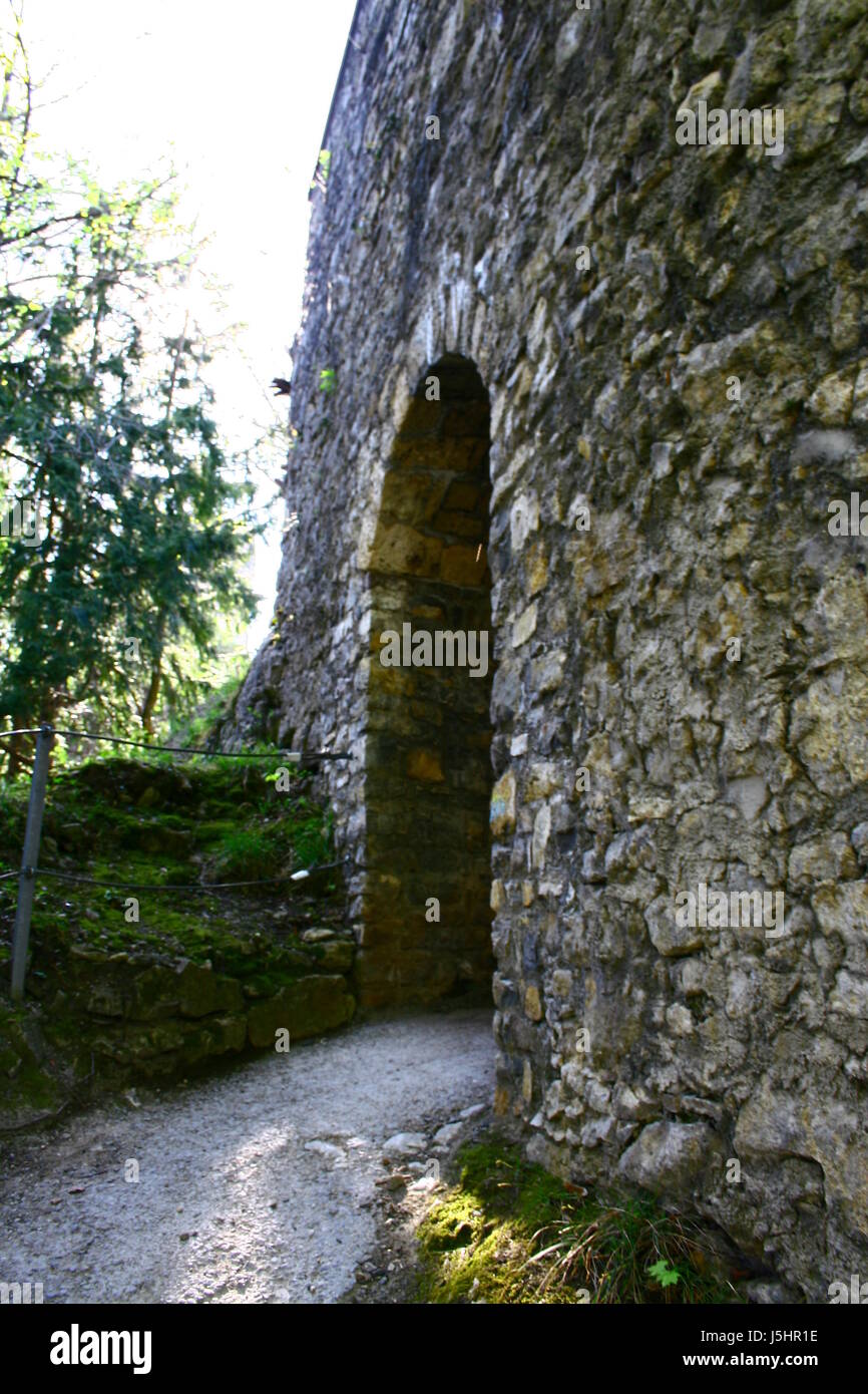 tower story austrians arc goal passage gate archgway gantry austria wall castle Stock Photo