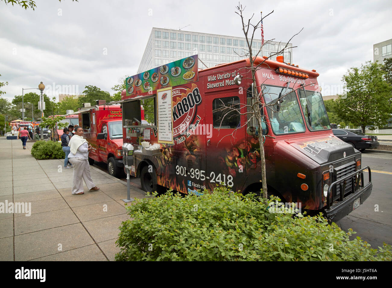food trucks on maryland avenue downtown Washington DC USA Stock Photo