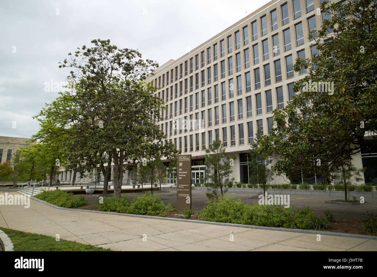 lyndon baines johnson department of education building Washington DC USA Stock Photo