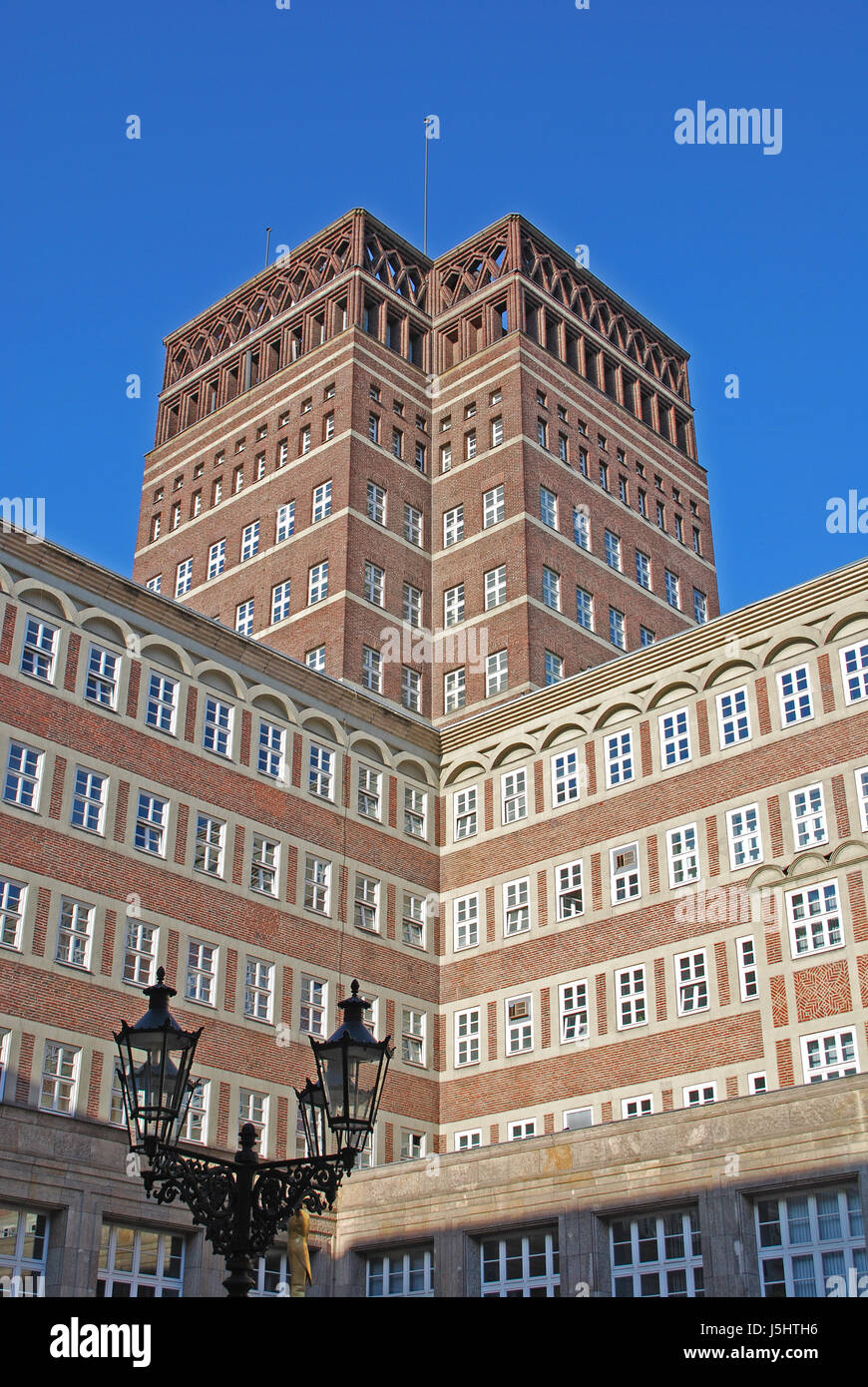 house building old town perspective prospect town hall facade lantern