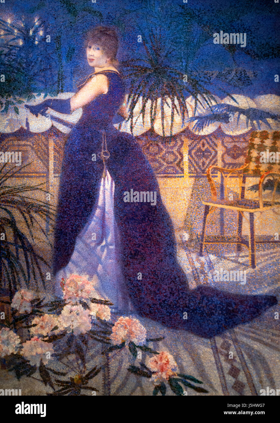 'Madame Hector France' by Henri-Edmond Cross (1856-1910), oil on canvas, c.1891 Stock Photo