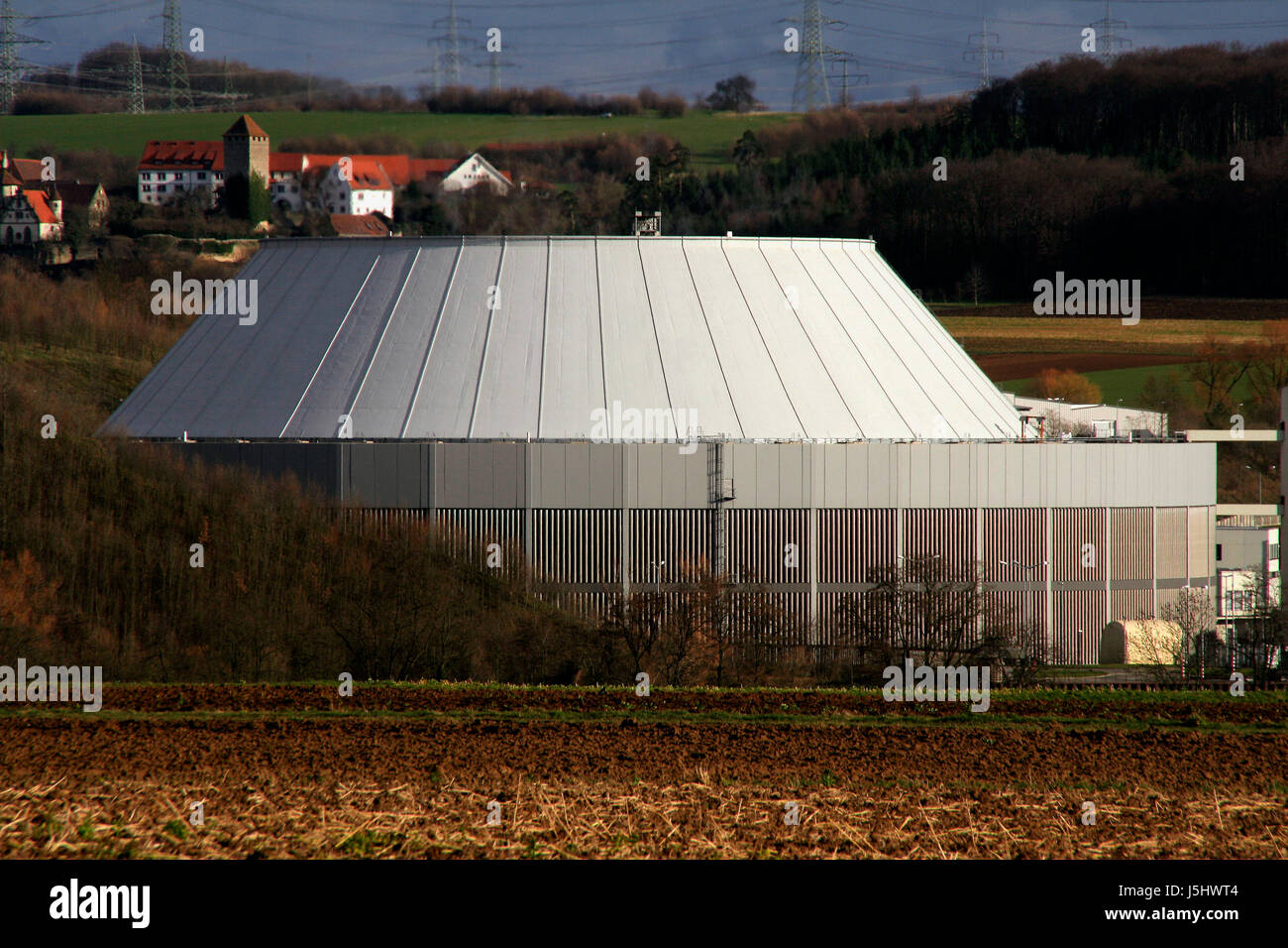 danger industry energy power electricity electric power atom eco company Stock Photo