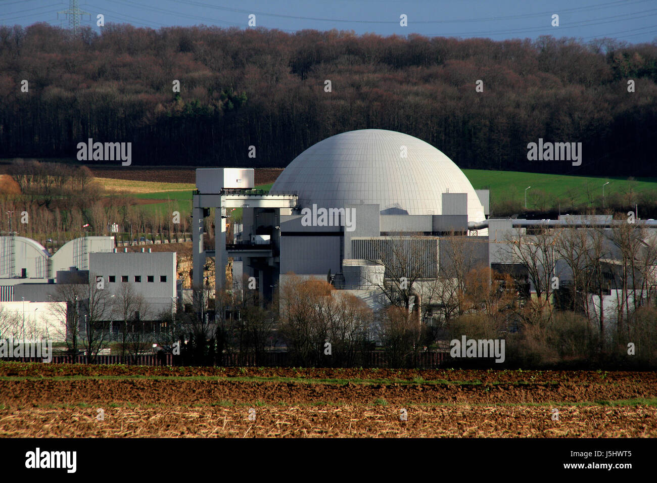 danger industry energy power electricity electric power atom eco company Stock Photo