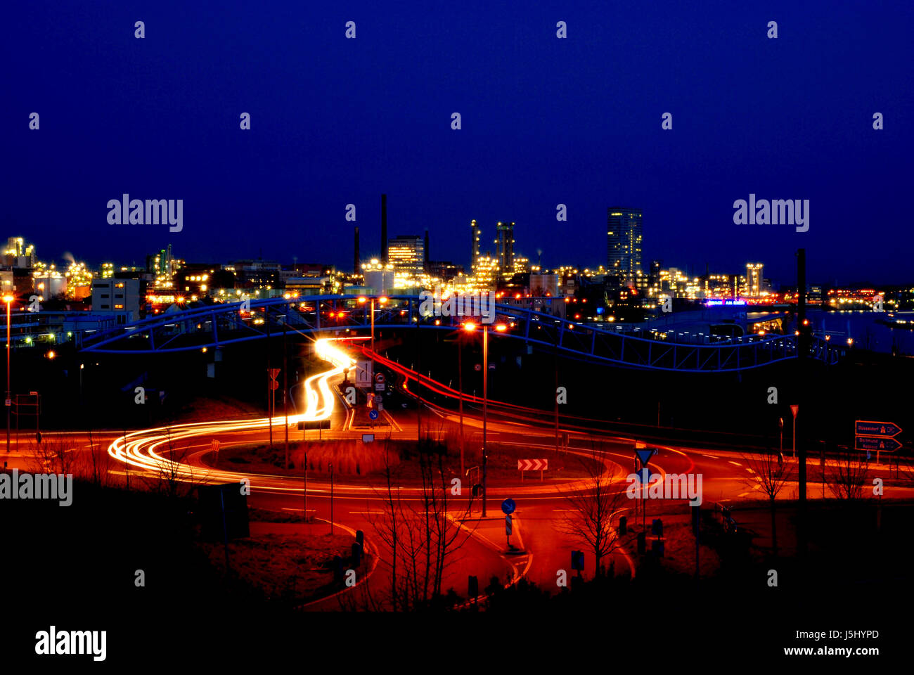 night in leverkusen Stock Photo Alamy