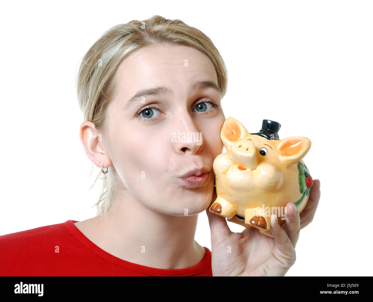 woman with piggy bank Stock Photo - Alamy