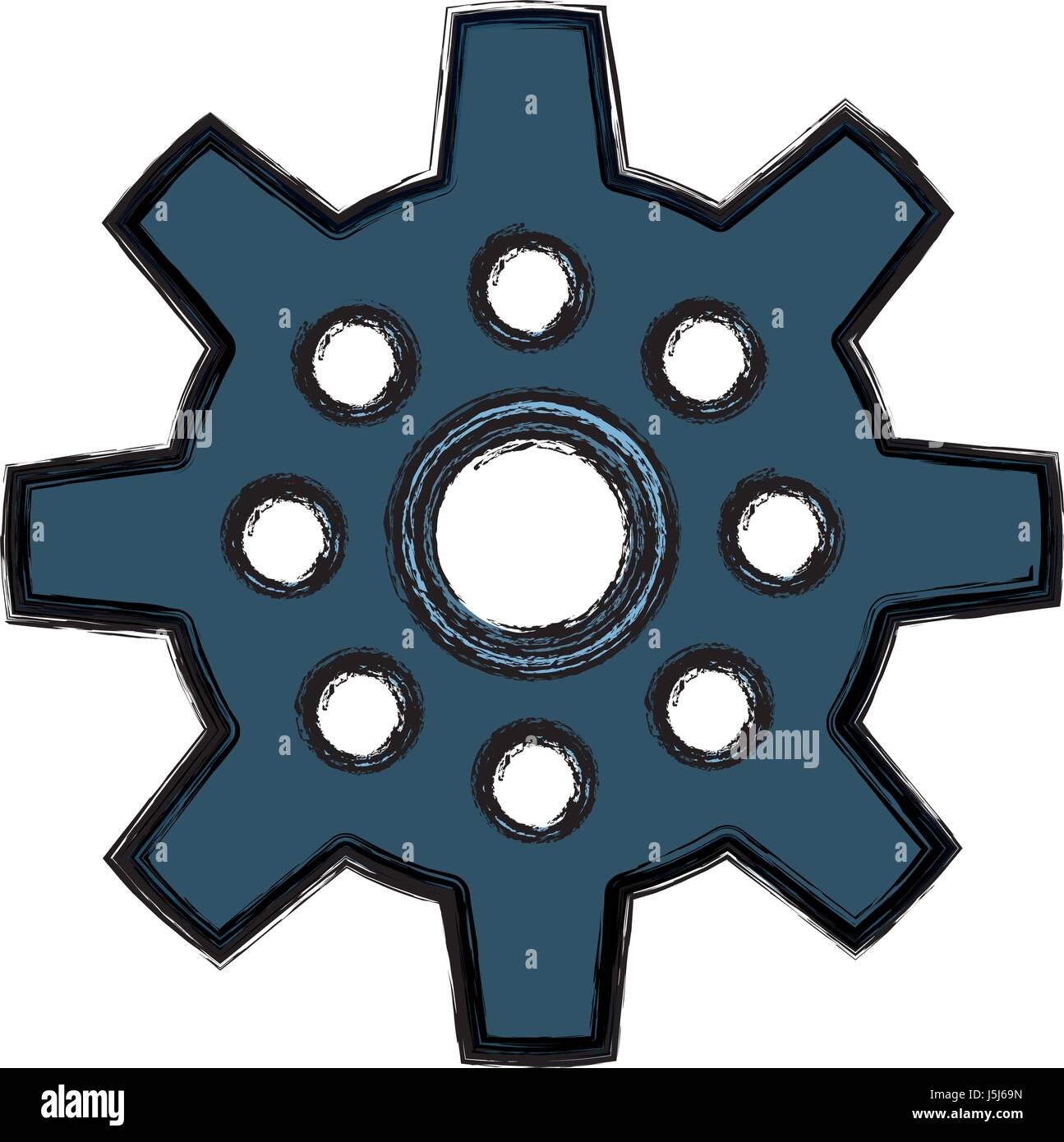 Gear machinery piece Stock Vector Image & Art - Alamy