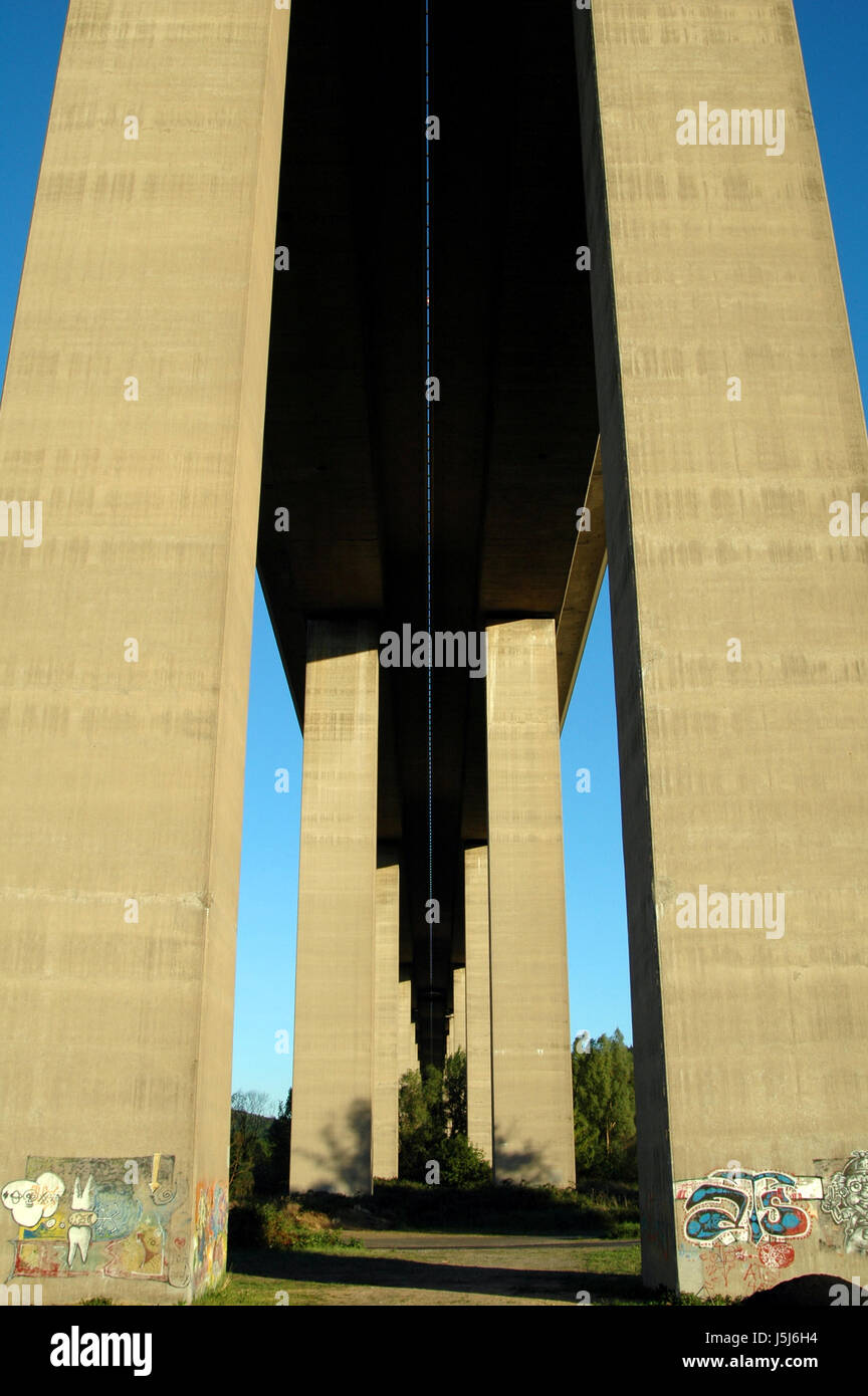 highway bridge above the ahr valley Stock Photo