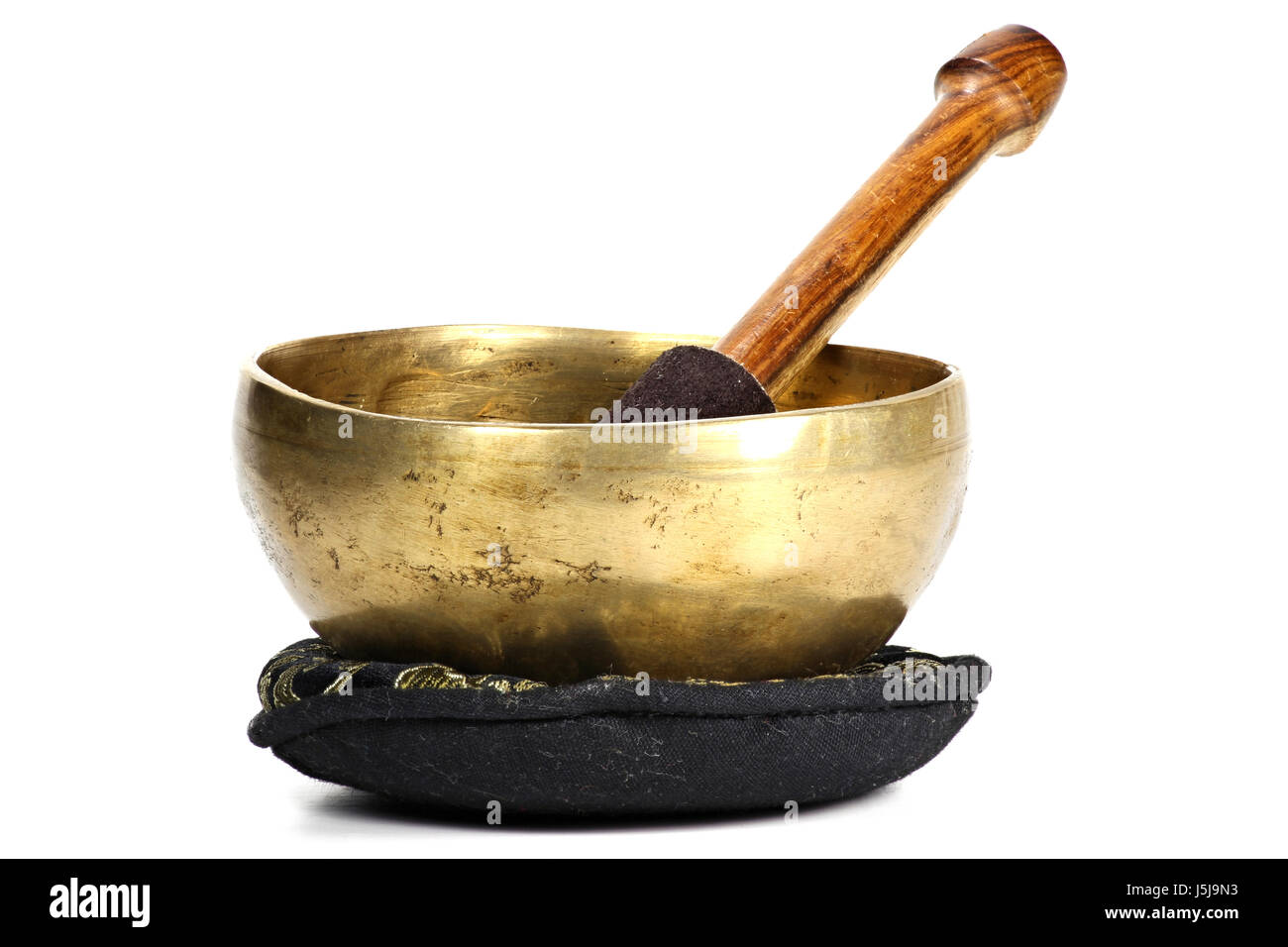 singing bowl isolated on white background Stock Photo