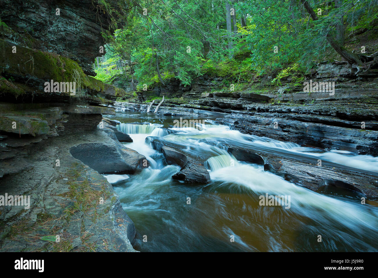 Kettles and potholes along the Presque Isle River in Porcupine