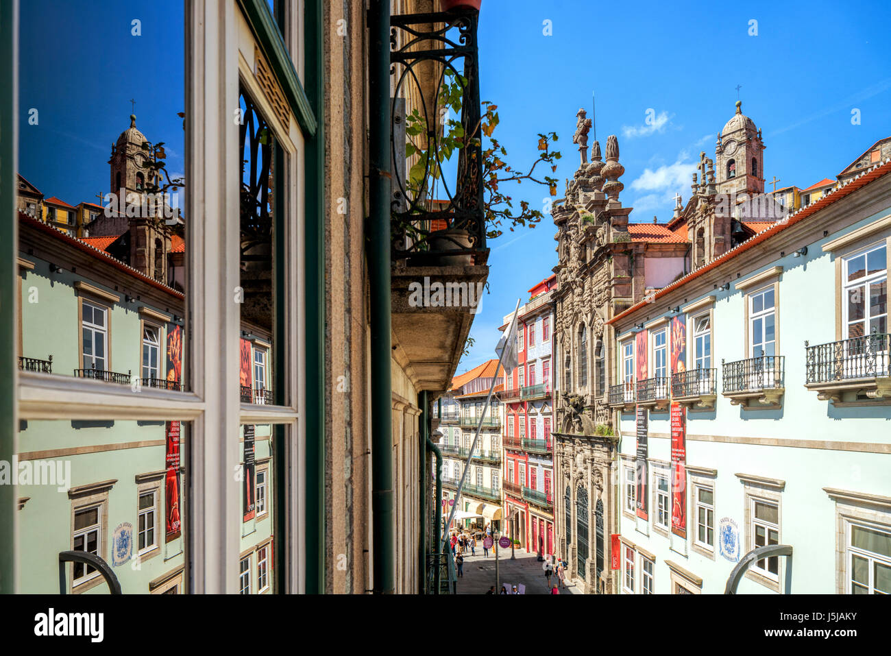 Rua das Flores (Flores Street), Porto, Portugal Stock Photo