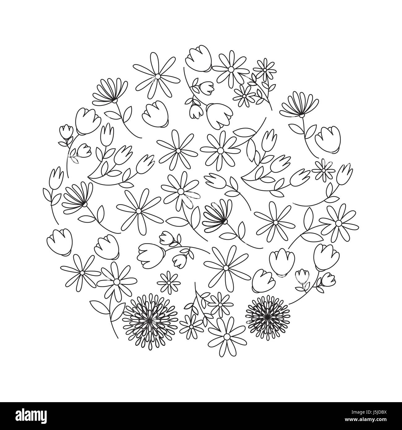 spring flowers background image Stock Vector Image & Art - Alamy