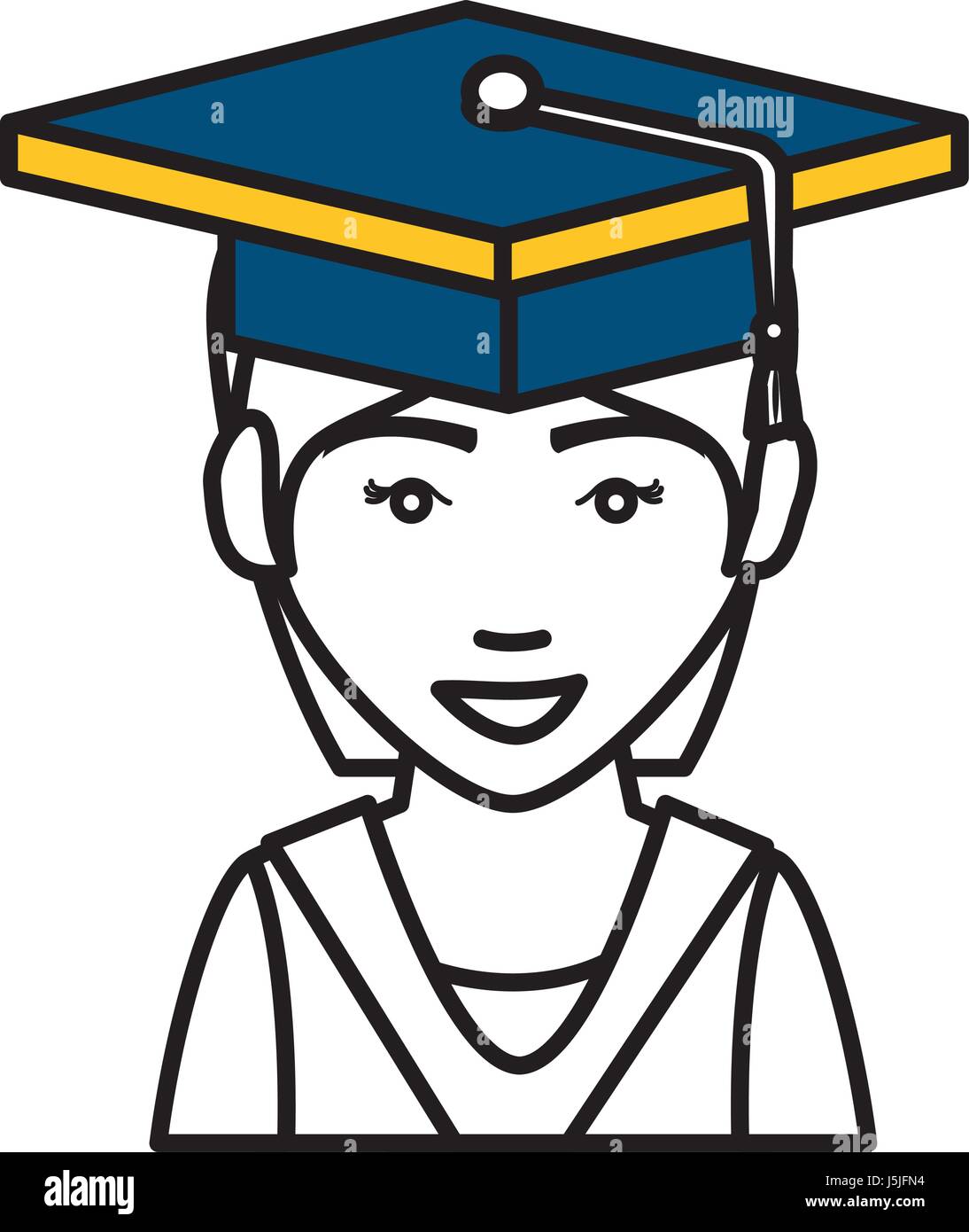 student graduated isolated icon Stock Vector Image & Art - Alamy
