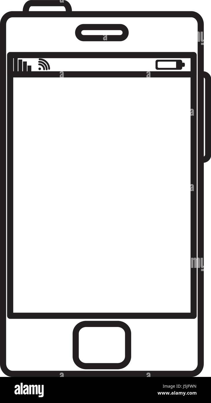 smartphone device isolated icon Stock Vector Image & Art - Alamy