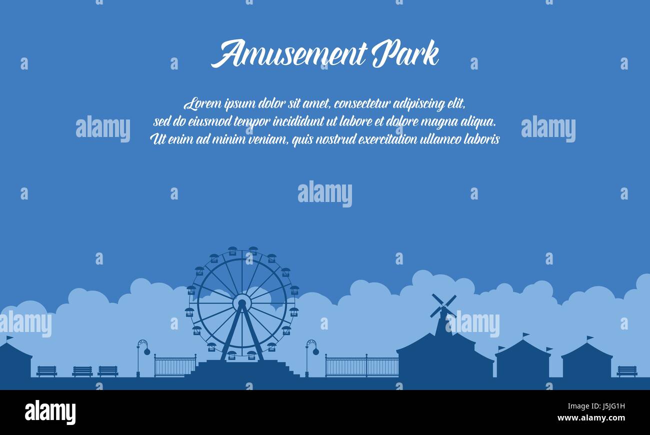 Collection stock of amusement park scenery Stock Vector Image & Art - Alamy