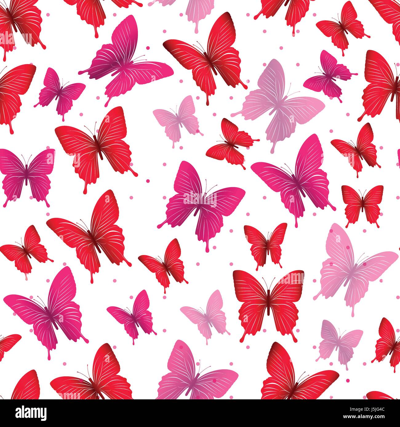 Colorful Butterflies Vector Background for Spring Elements. Editable ...