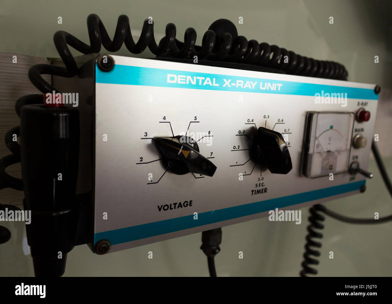 Xray machine in the dental clinic. control panel Selective focus Stock