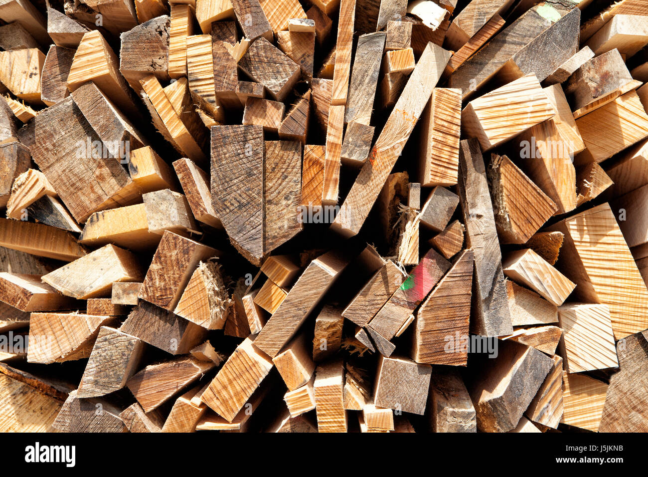 Pile of beech wood, Germany Stock Photo