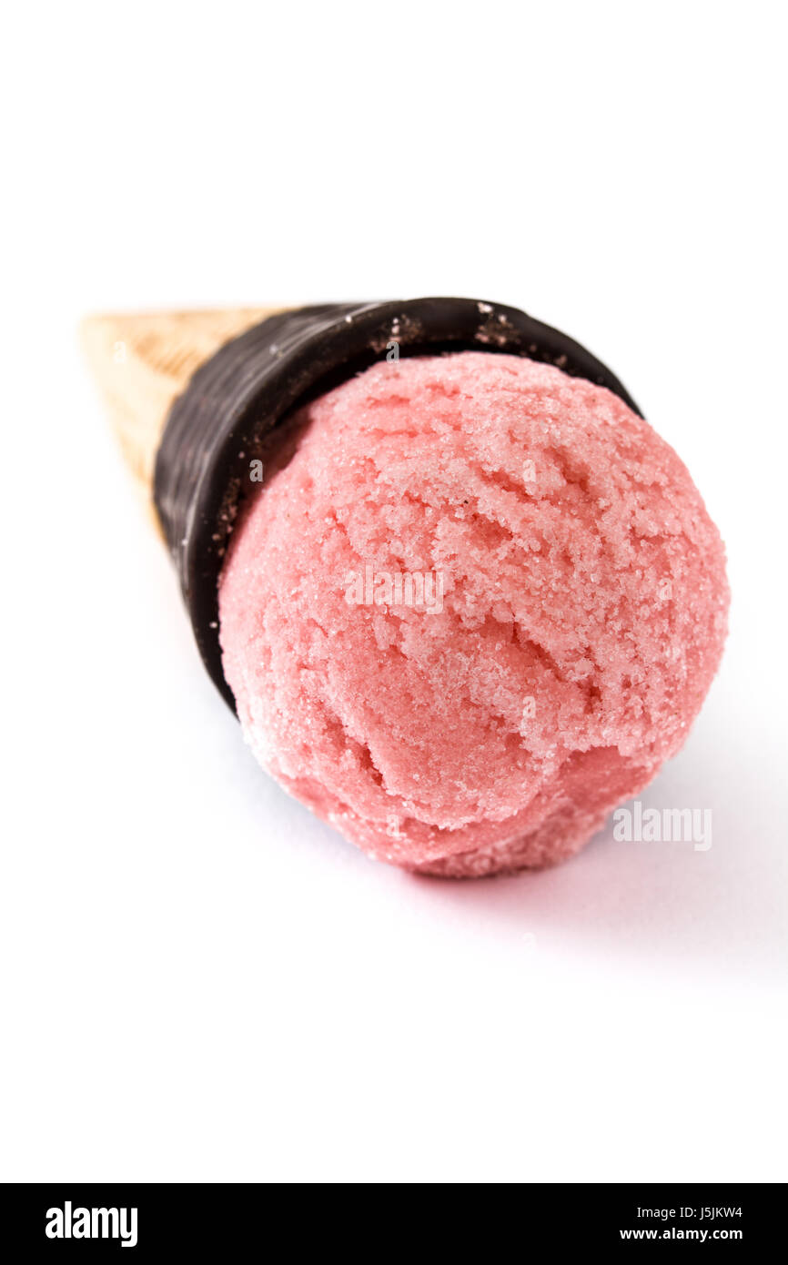 Ice cream cones isolated on white background Stock Photo - Alamy