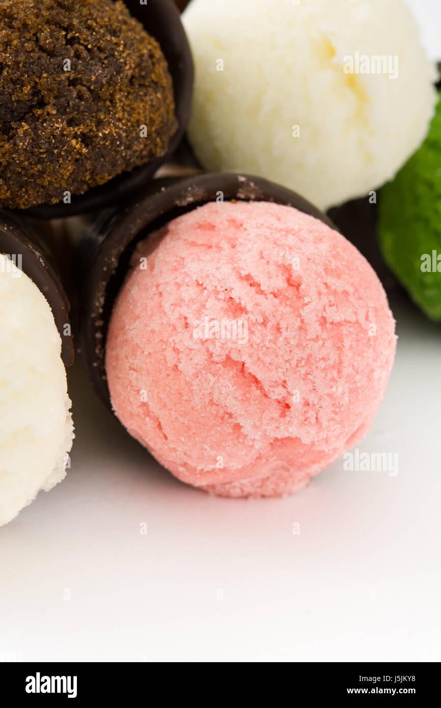 Ice cream cones isolated on white background Stock Photo - Alamy