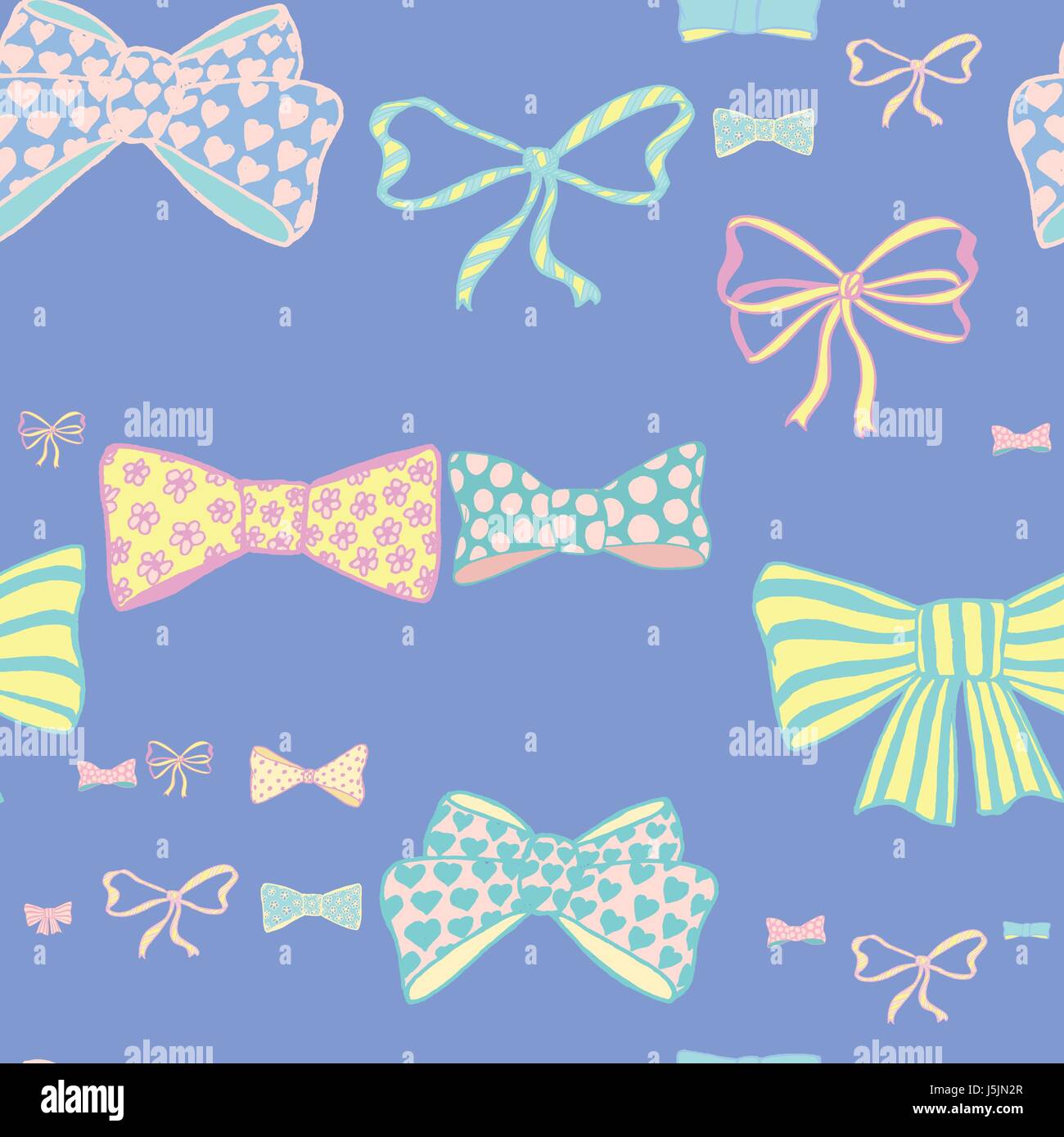 Seamless pattern with skerchy bows Stock Vector Image & Art - Alamy