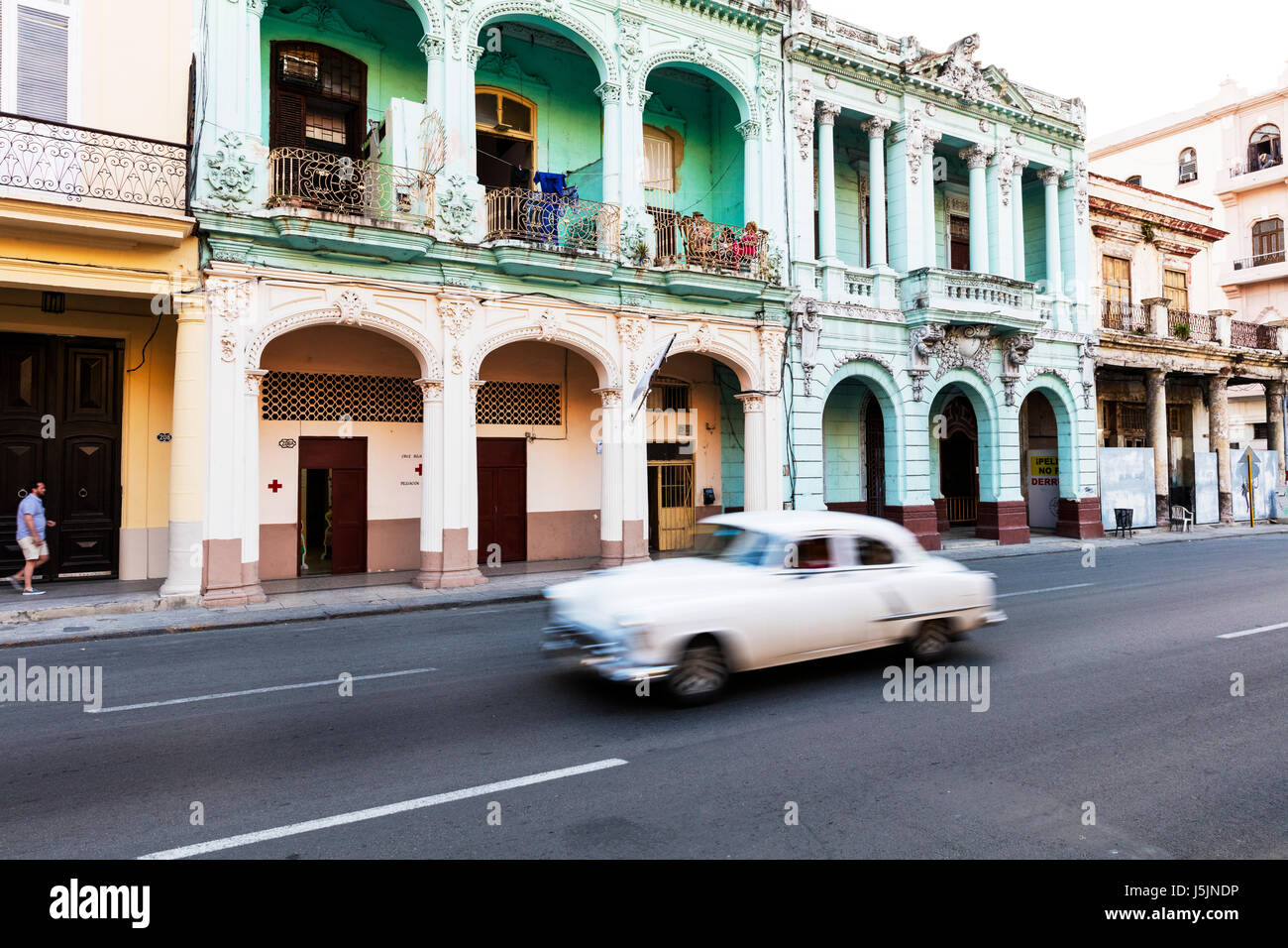 Old classic car on The Malecon Havana cuba, The Malecon La Habana Cuba