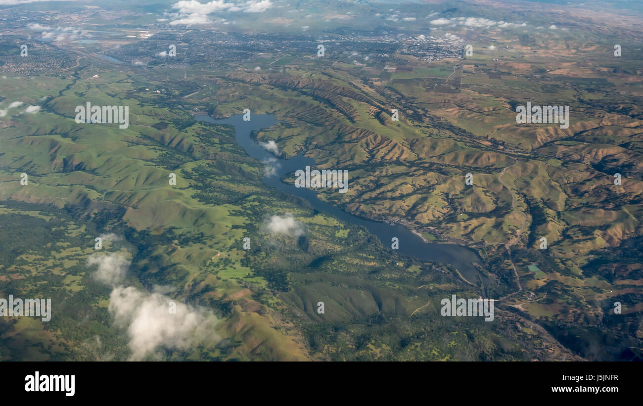 Aerial View of California from a Plane Stock Photo Alamy