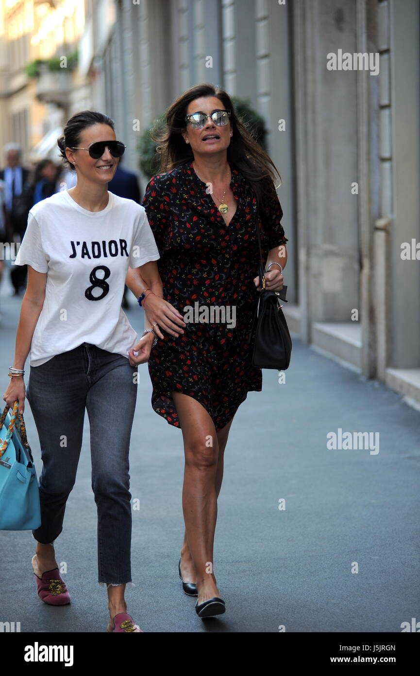 Milan, Alena Seredova shopping in a hundred with a friend Alena ...