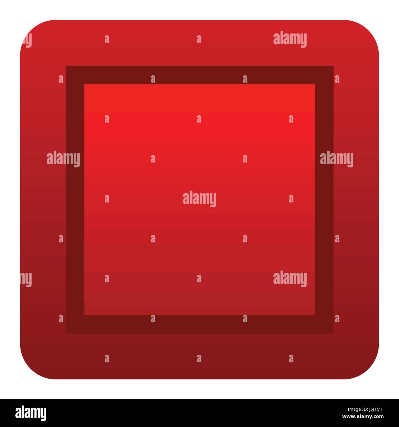 Red button icon, flat style Stock Vector Image & Art - Alamy