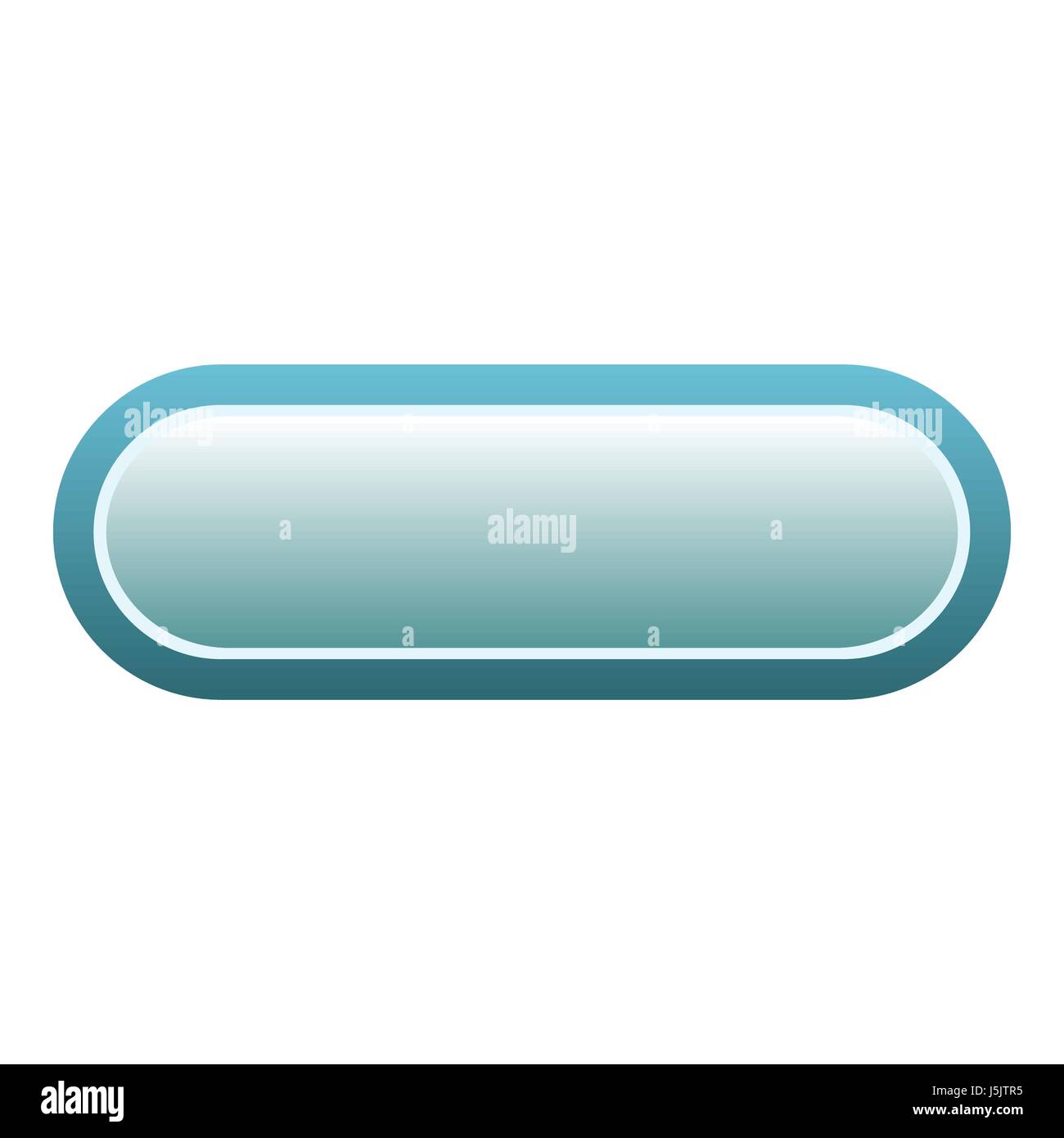 Blue rectangle button icon, flat style Stock Vector Image & Art - Alamy