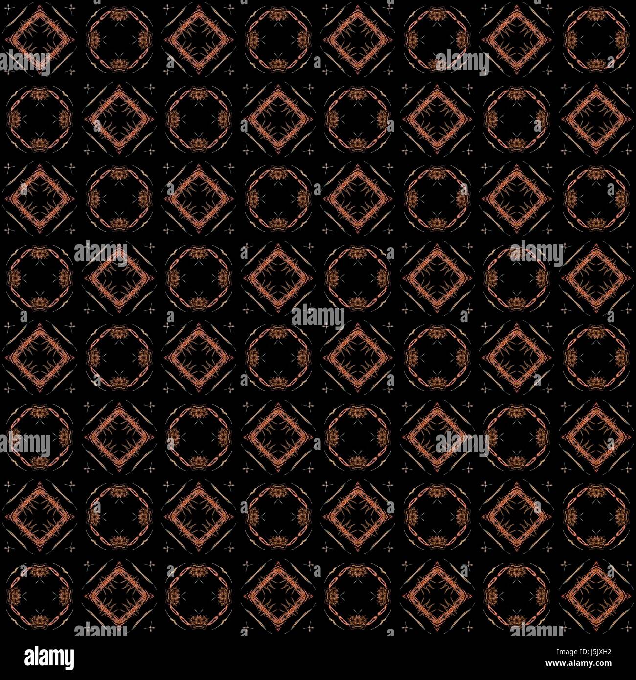 Seamless texture with 3D rendering abstract fractal orange pattern on a ...