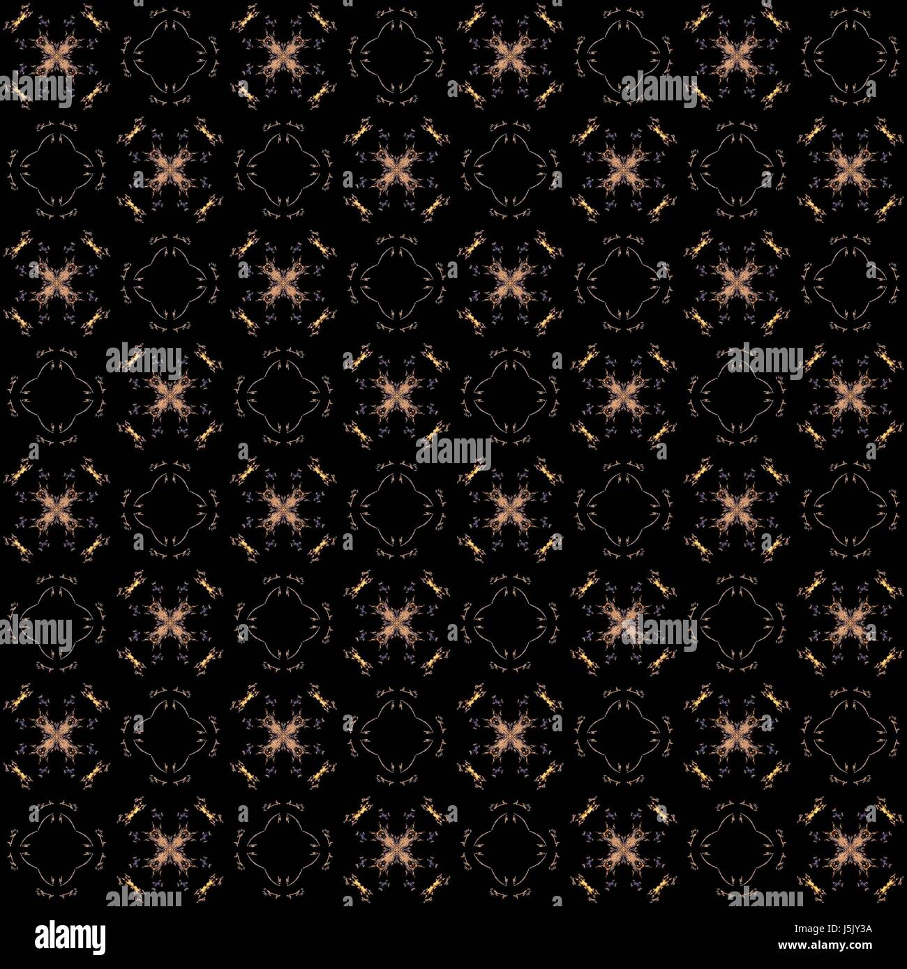 Seamless texture with 3D rendering abstract fractal orange pattern on a ...