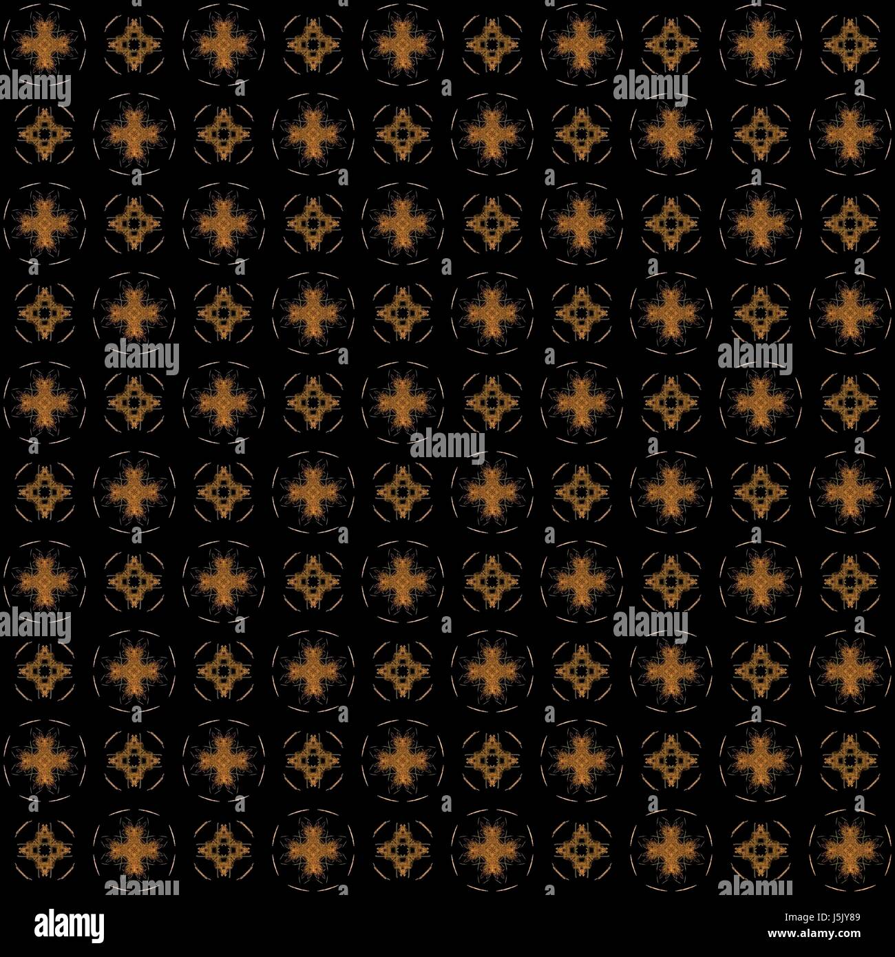 Seamless texture with 3D rendering abstract fractal orange pattern on a ...