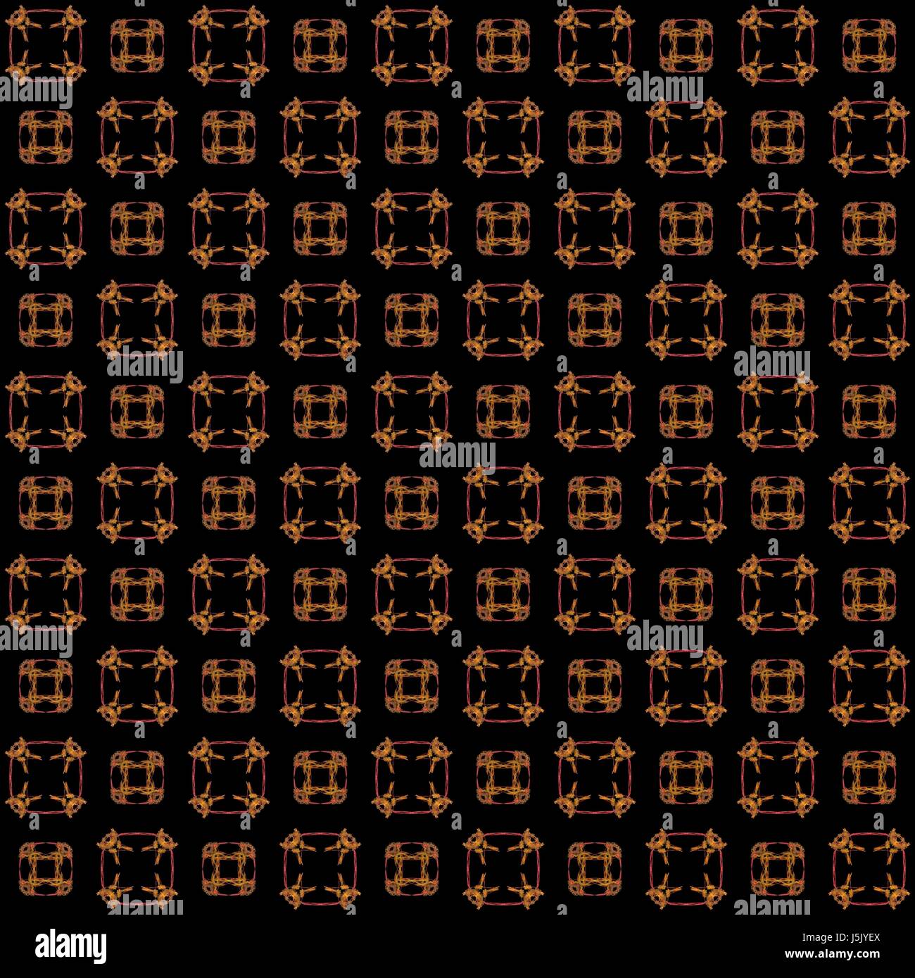 Seamless texture with 3D rendering abstract fractal orange pattern on a ...