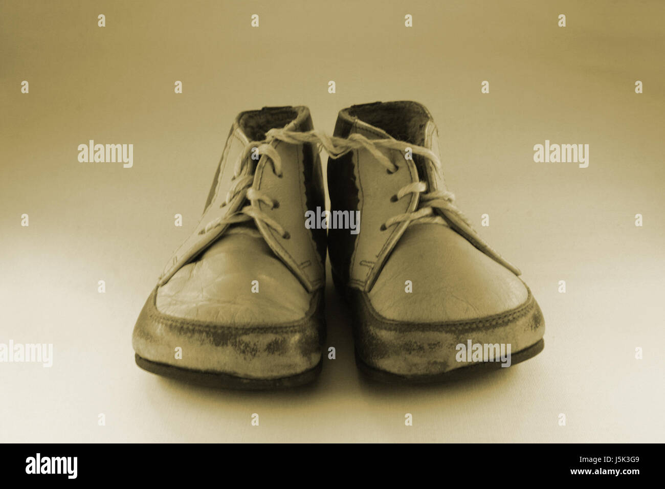 60s children's shoes Stock Photo