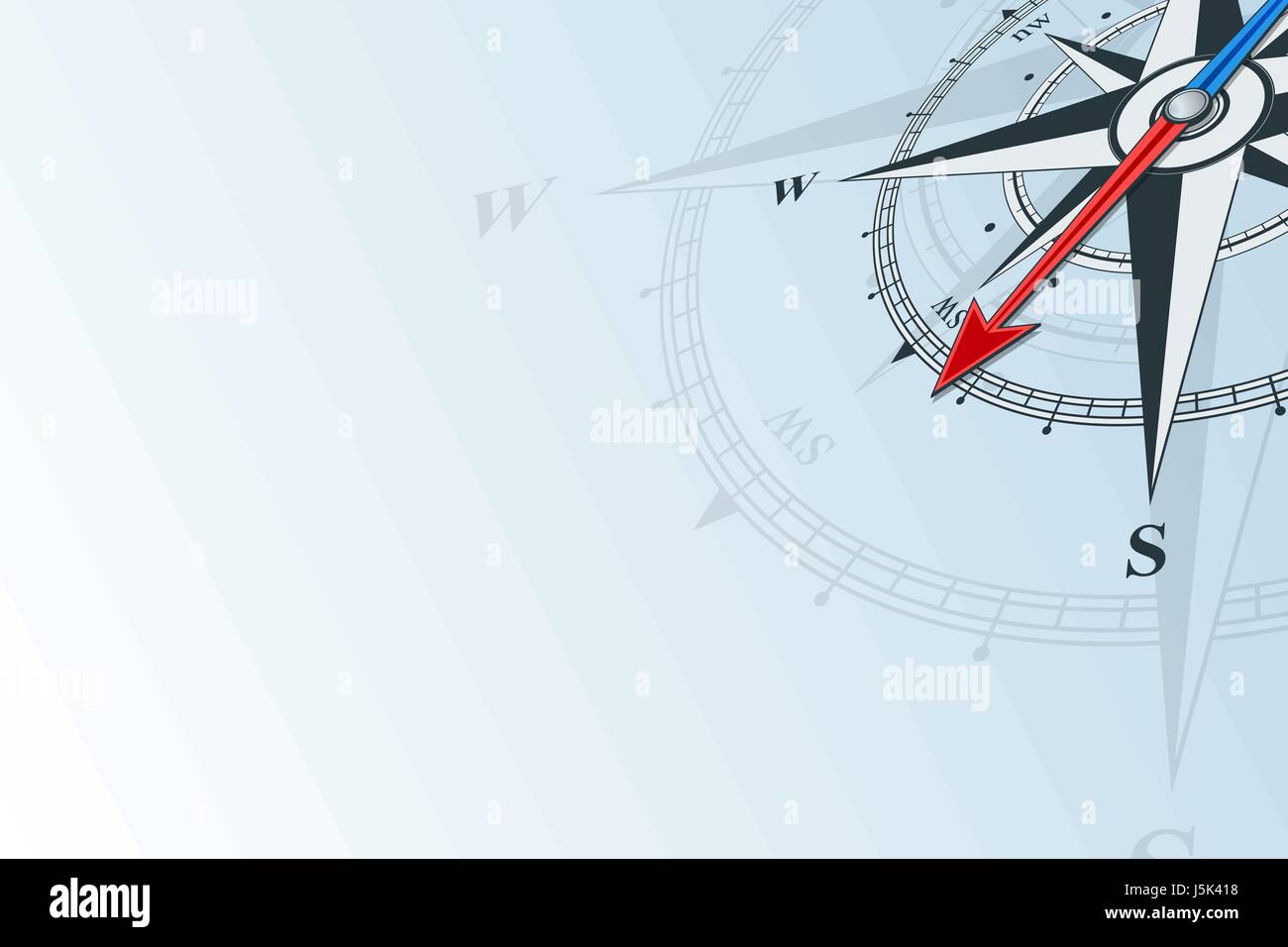 Compass southwest. Compass with wind rose, the arrow points to the ...