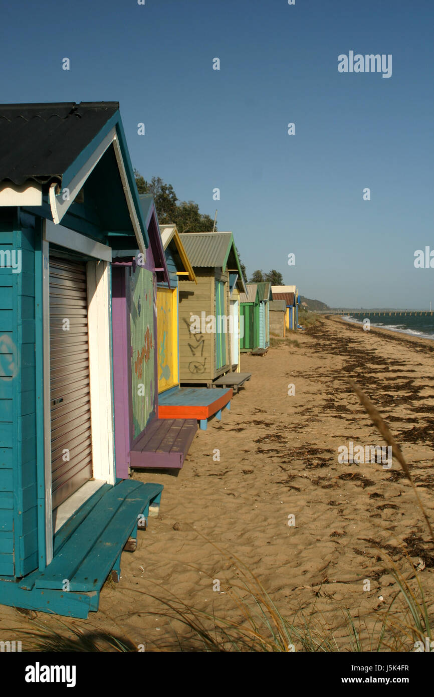 beach hut Stock Photo