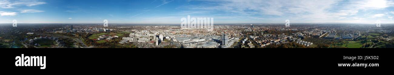 360 degree panorama of munich Stock Photo