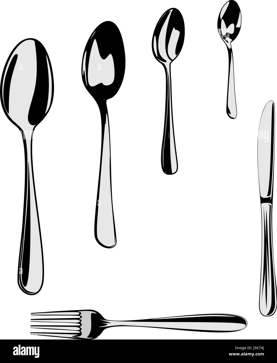 Cutlery set vector illustration Stock Vector