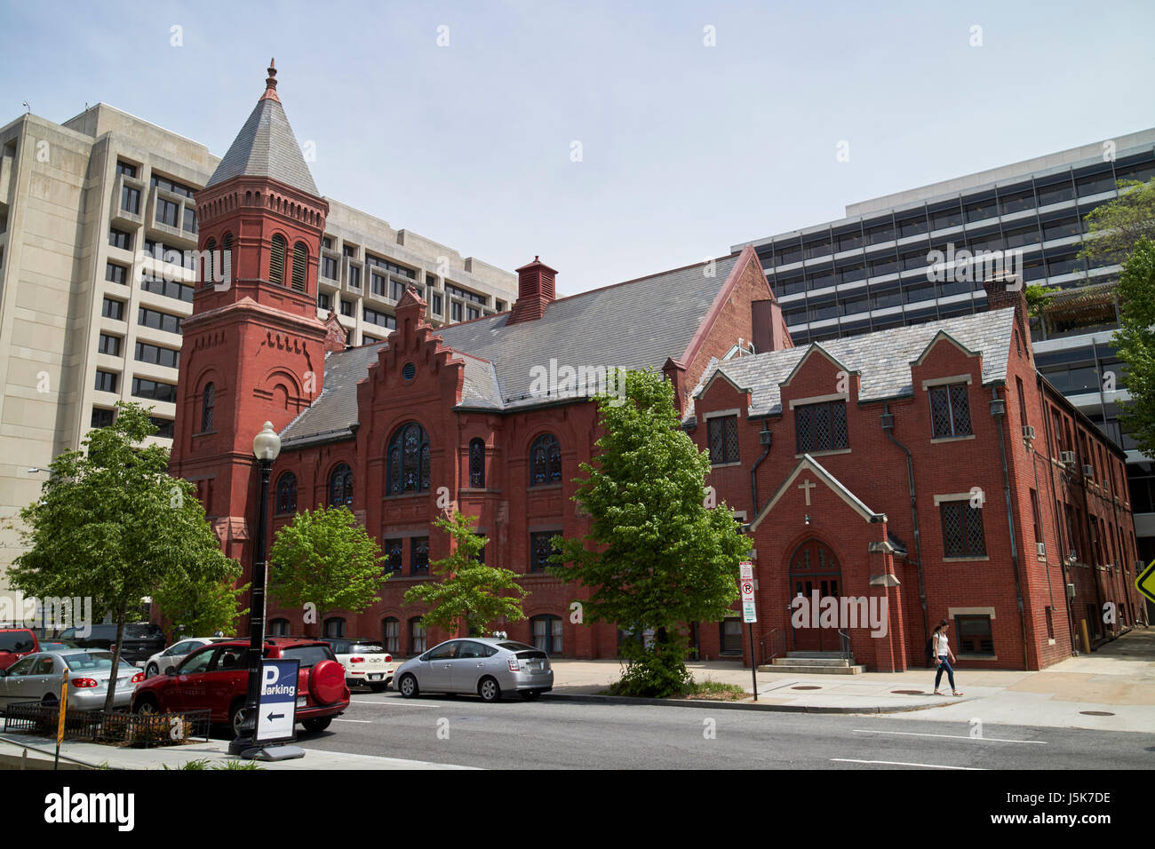 concordia german evangelical church and rectory foggy bottom Washington DC USA Stock Photo