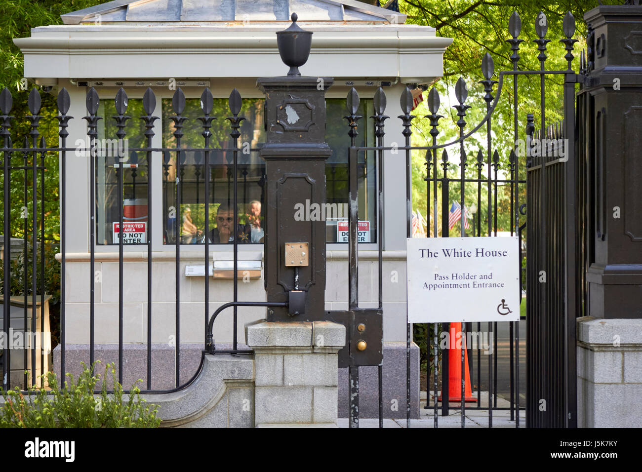 pass holders and appointments only entrance to the White House Washington DC USA Stock Photo