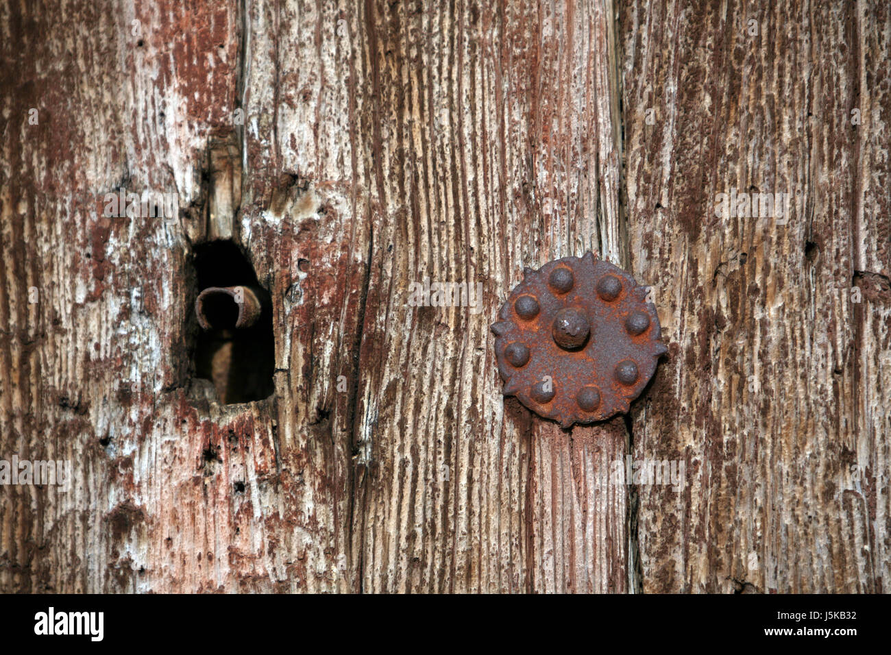 lock wood antique door andalusia keyhole metal fittings cordoba structure old Stock Photo