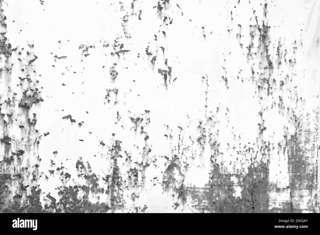 Rusted metal vintage effect background. Grunge black and white vector texture template for overlay artwork. Stock Vector