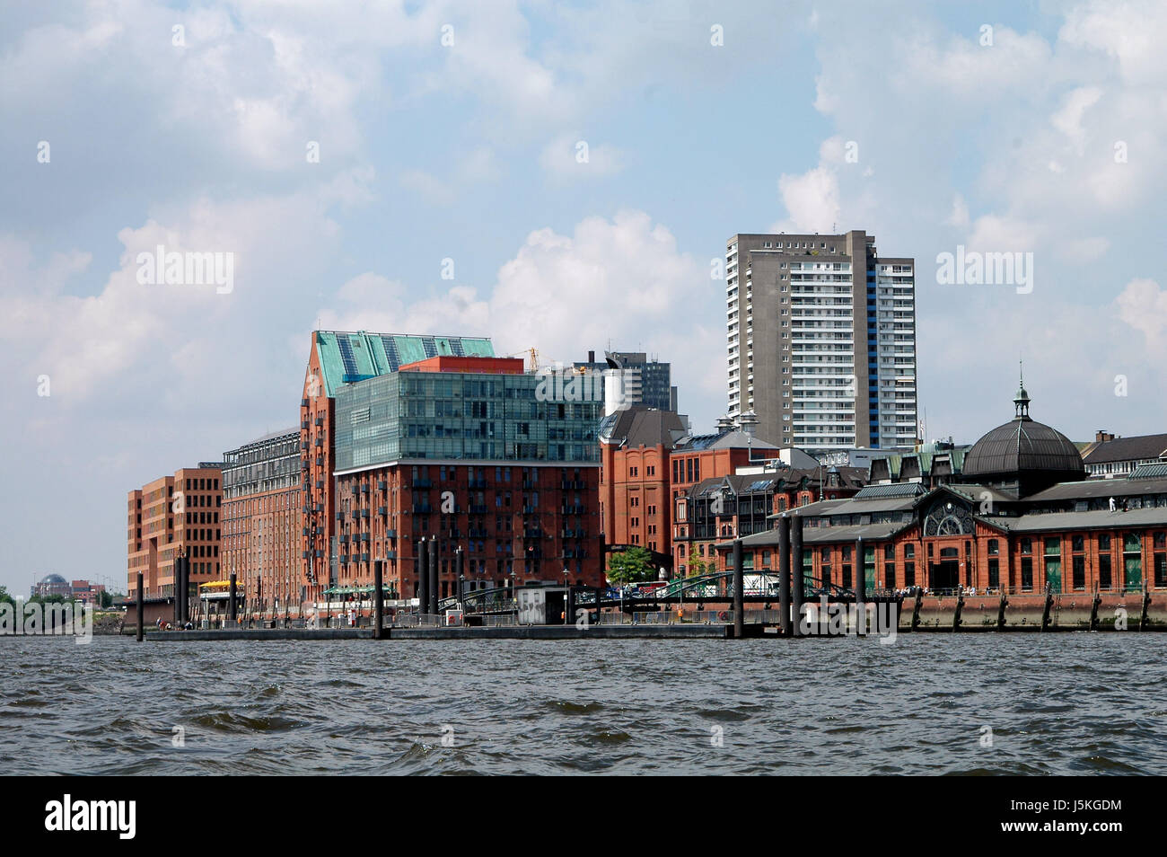 restaurant house building houses dome bridge harbor skycraper hamburg ...