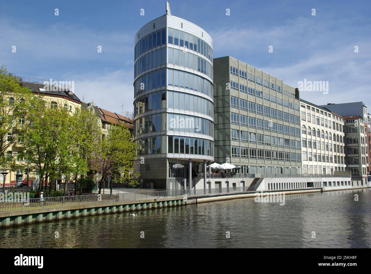 architecture on the river spree in berlin Stock Photo