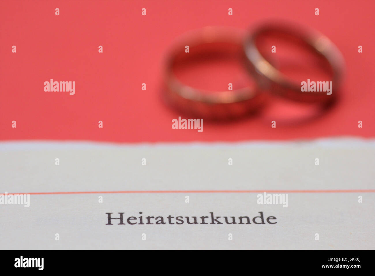 marriage certificate Stock Photo