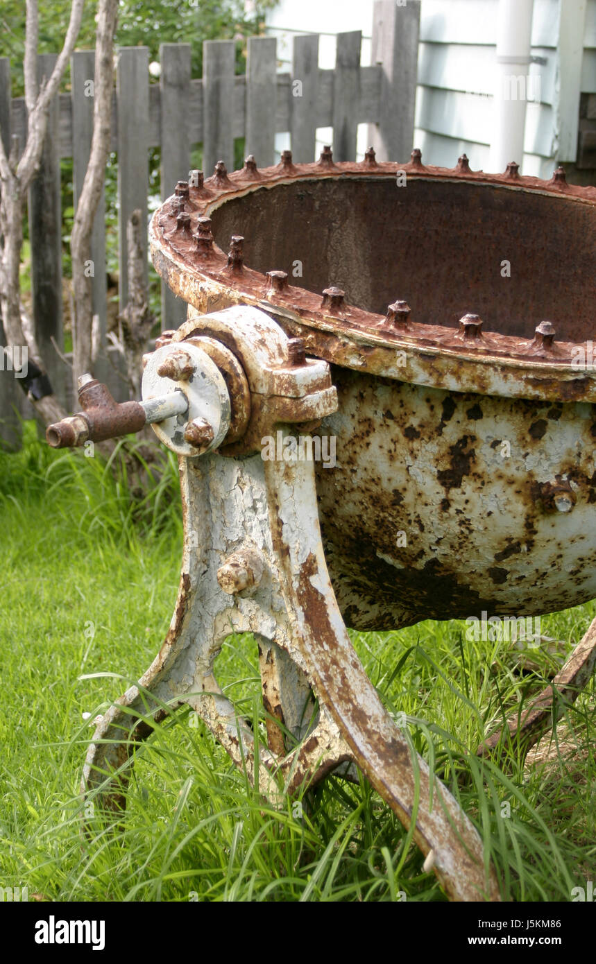 antique,steel,metal,tubs,rusty,rust,rusted,drum,old,antiqitt Stock Photo